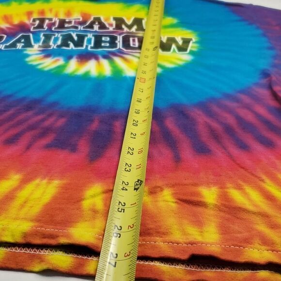 TEAM RAINBOW TIE DYE SWIRL TSHIRT XL 46 48 NEW - Picture 4 of 6